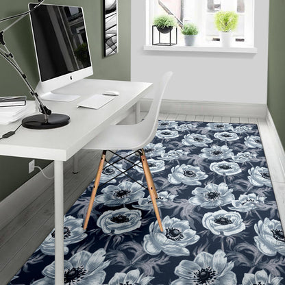 Anemone Pattern Print Design AM09 Area Rugs