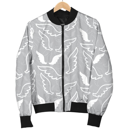 Angel Wings Pattern Print Design 01 Women's Bomber Jacket