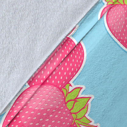 Strawberry Pattern Print Design SB04 Fleece Blanket