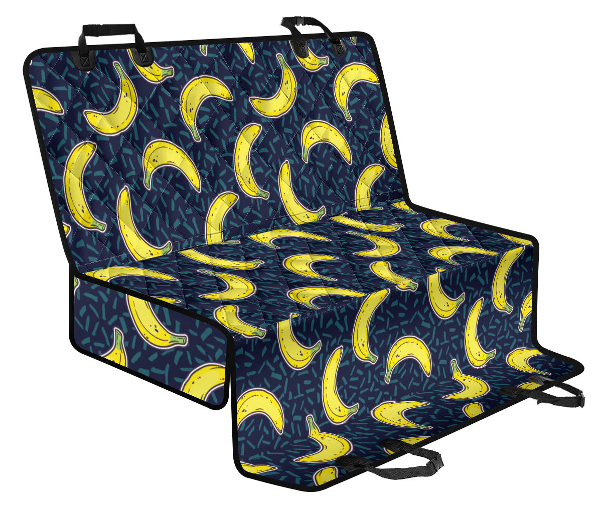 Banana Pattern Print Design BA09 Rear Dog  Seat Cover