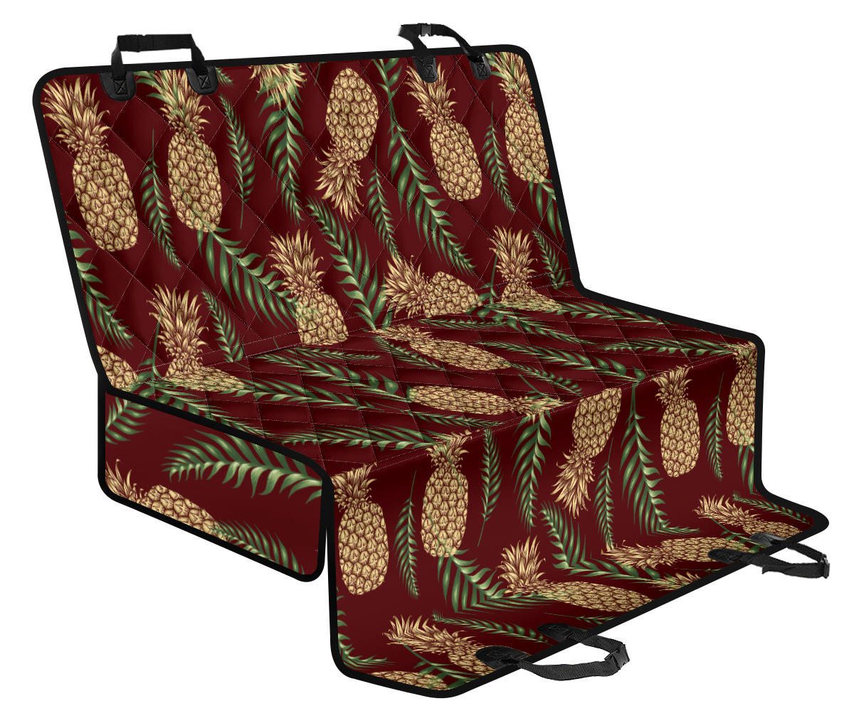 Pineapple Pattern Print Design PP013 Rear Dog  Seat Cover