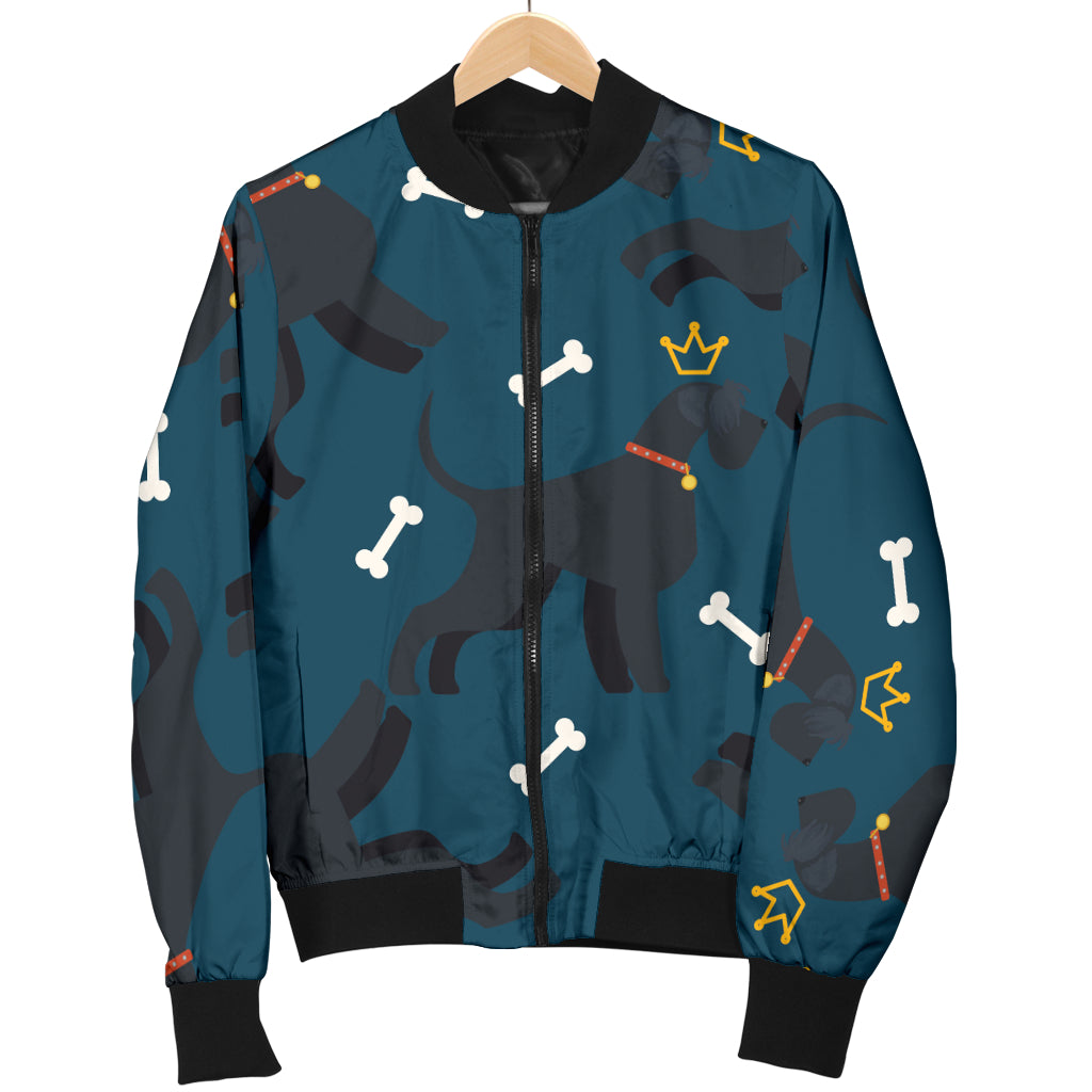 Schnauzers Pattern Print Design A04 Women's Bomber Jacket