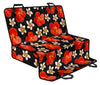 Red Hibiscus Pattern Print Design HB022 Rear Dog  Seat Cover