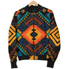 Kente Pattern Print Design 04 Women's Bomber Jacket