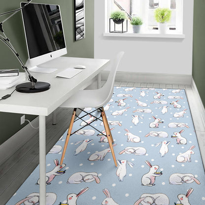 Rabbit Pattern Print Design RB06 Area Rugs