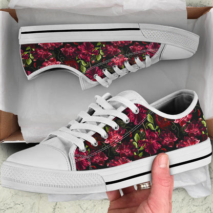 Iris Pattern Print Design IR03 White Bottom Low Top Shoes