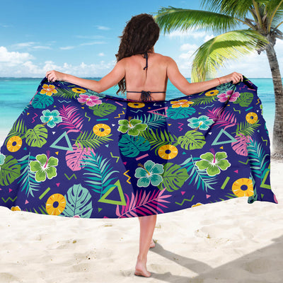 Hawaiian Themed Pattern Print Design H014 Sarong Pareo Wrap