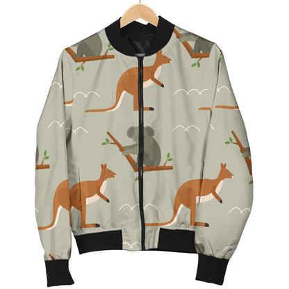 Koala Pattern Print Design 03 Women's Bomber Jacket