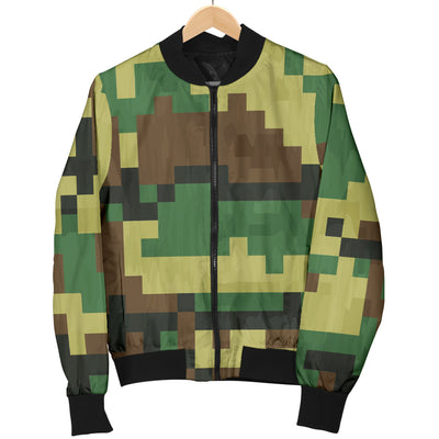 ACU Army Digital Pattern Print Design 02 Women's Bomber Jacket