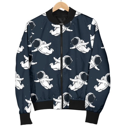 Astronaut Pattern Print Design 02 Women's Bomber Jacket