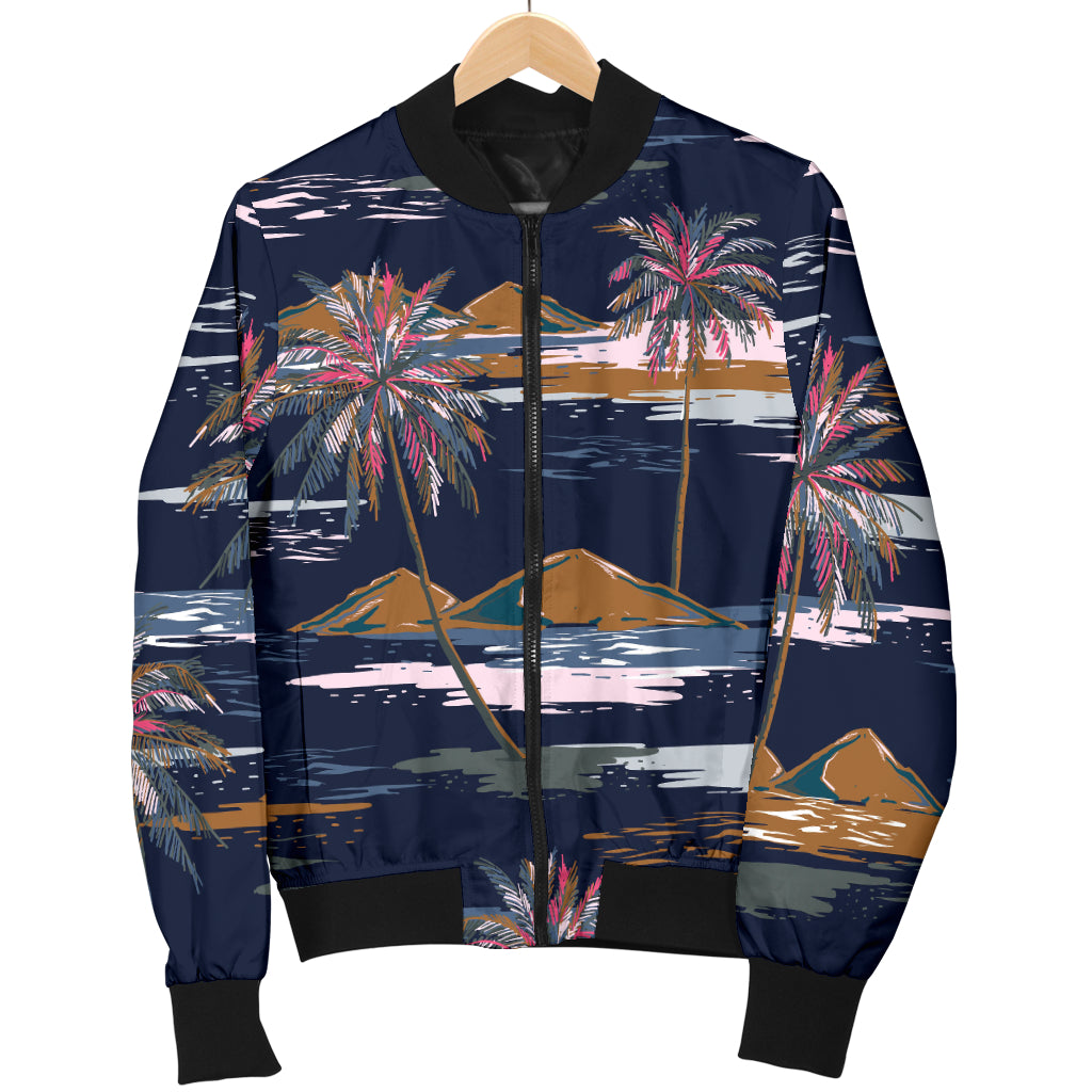Pacific island Pattern Print Design A06 Women's Bomber Jacket