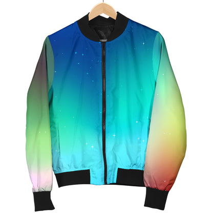 Aurora Borealis Pattern Print Design 02 Women's Bomber Jacket