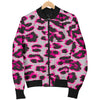 Leopard Pattern Print Design 02 Women's Bomber Jacket