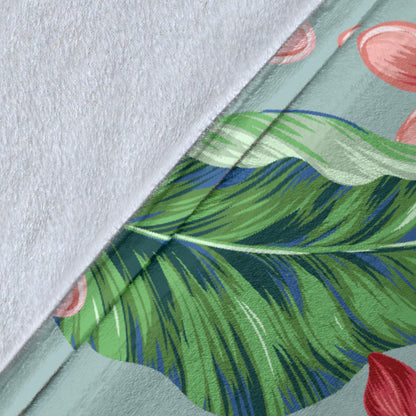 Plumeria Pattern Print Design PM027 Fleece Blanket