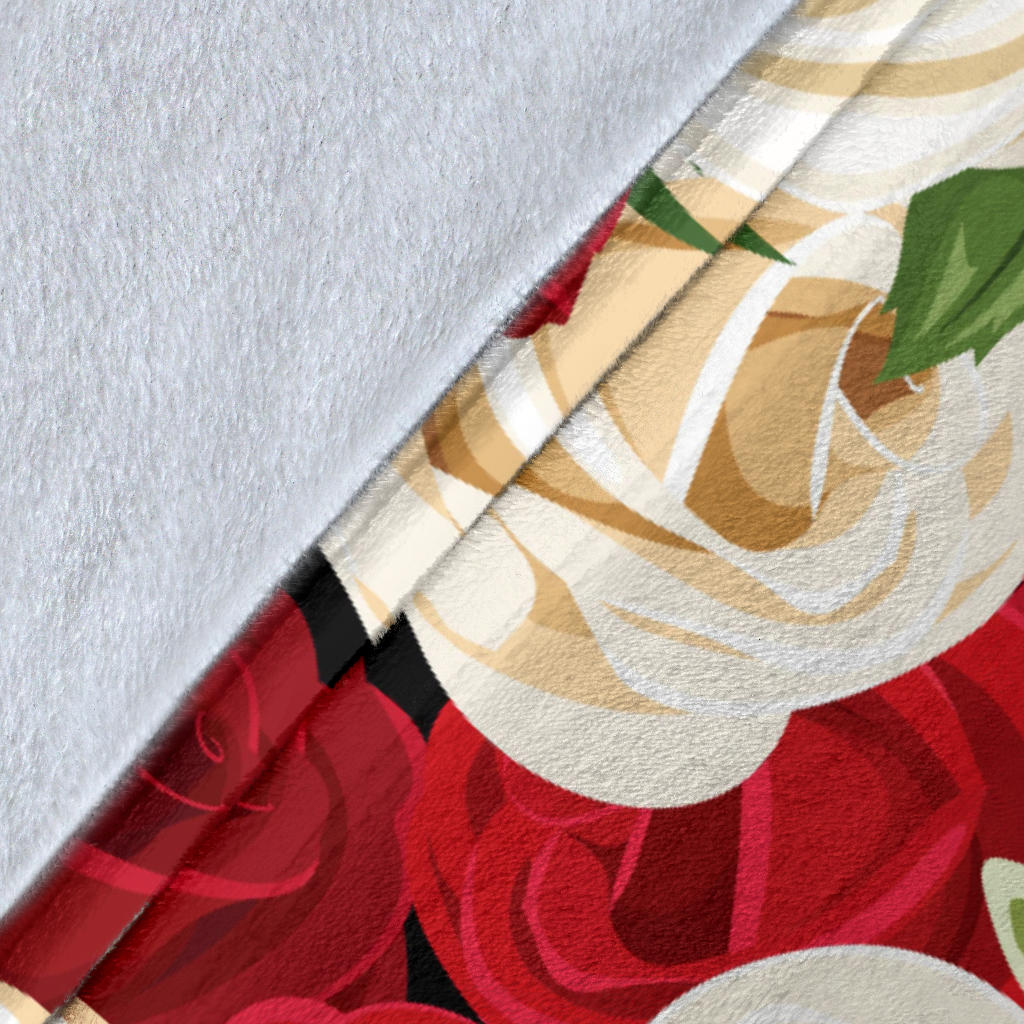 Rose Pattern Print Design RO06 Fleece Blanket