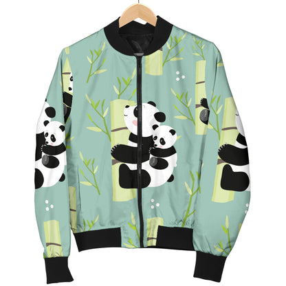Panda Pattern Print Design A03 Women's Bomber Jacket