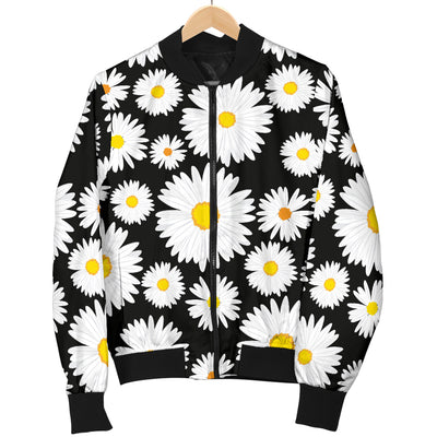 Daisy Pattern Print Design 01 Women's Bomber Jacket