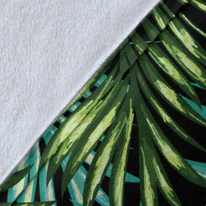 Tropical Flower Pattern Print Design TF08 Fleece Blanket