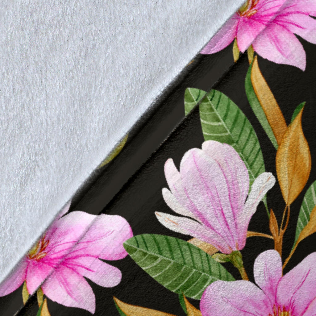 Magnolia Pattern Print Design MAG08 Fleece Blanket