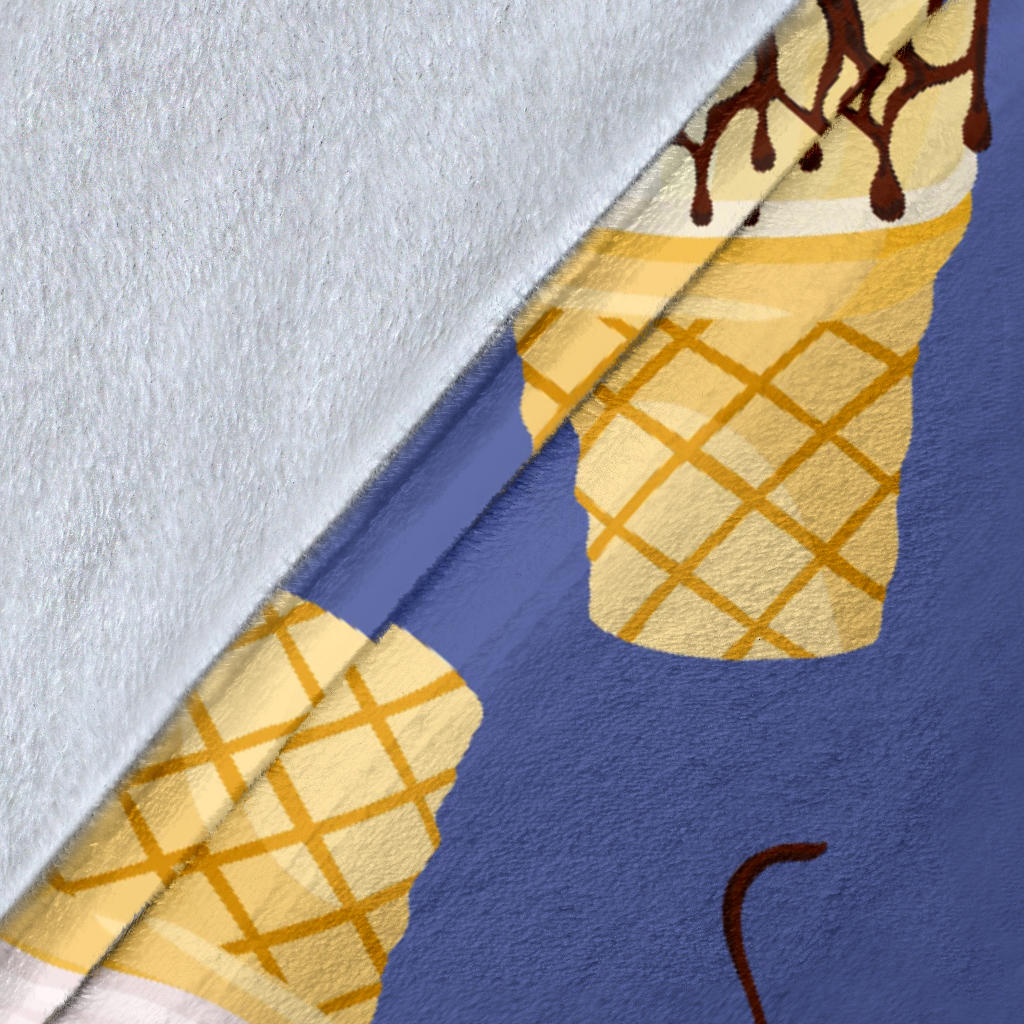 Ice Cream Pattern Print Design IC03 Fleece Blanket