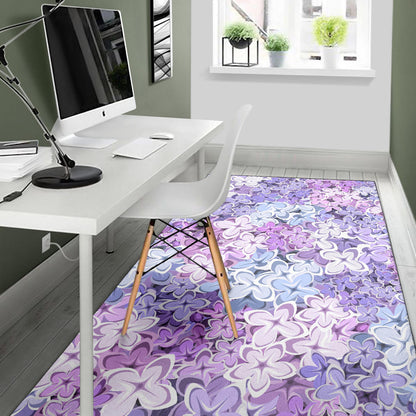 Lilac Pattern Print Design LI01 Area Rugs