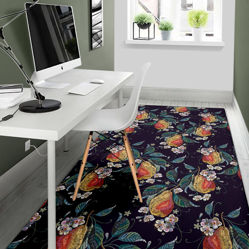 Pear Pattern Print Design PE02 Area Rugs