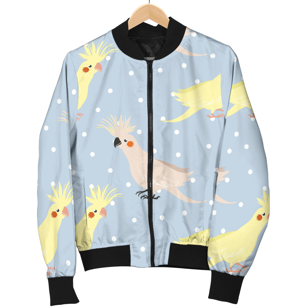 Cockatiel Pattern Print Design 03 Women's Bomber Jacket
