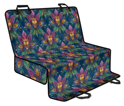 Lotus Boho Pattern Print Design LO04 Rear Dog  Seat Cover