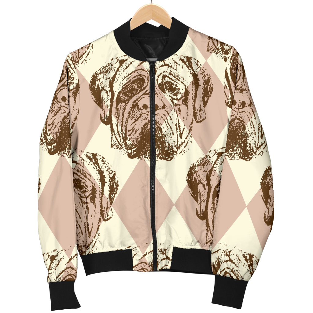 Mastiffs Pattern Print Design 01 Women's Bomber Jacket