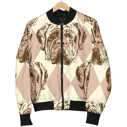 Mastiffs Pattern Print Design 01 Women's Bomber Jacket