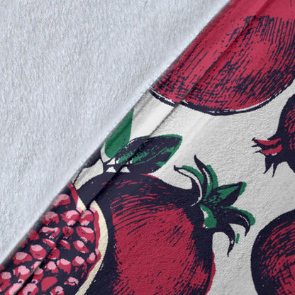 Pomegranate Pattern Print Design PG01 Fleece Blanket