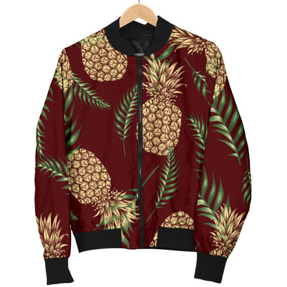 Pineapple Pattern Print Design PP013 Men Bomber Jacket