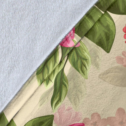 Summer Floral Pattern Print Design SF08 Fleece Blanket