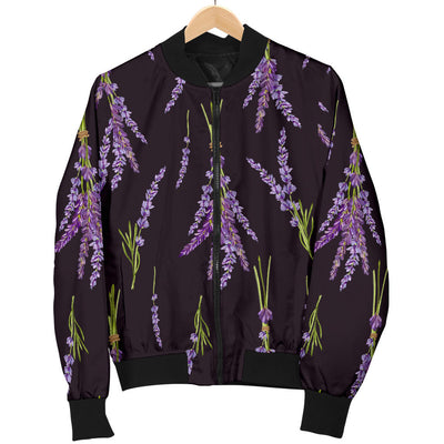 Lavender Pattern Print Design LV05 Men Bomber Jacket