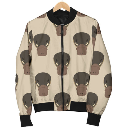 Platypus Pattern Print Design A03 Women's Bomber Jacket