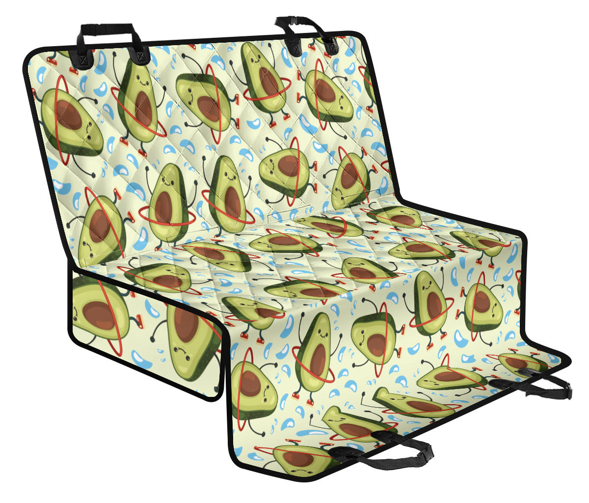 Avocado Pattern Print Design AC02 Rear Dog  Seat Cover