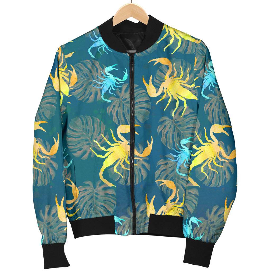 Scorpion Pattern Print Design 02 Women's Bomber Jacket