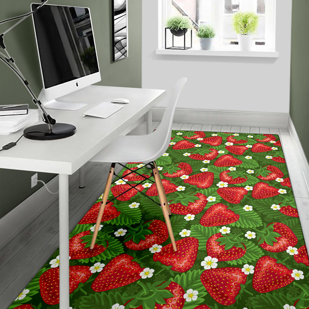 Strawberry Pattern Print Design SB05 Area Rugs