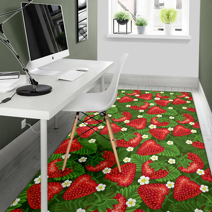 Strawberry Pattern Print Design SB05 Area Rugs