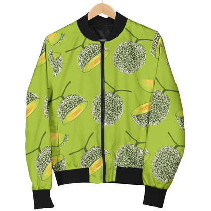 Cantaloupe Pattern Print Design 03 Women's Bomber Jacket