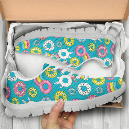 Donut Pattern Print Design DN013 Sneakers White Bottom Shoes