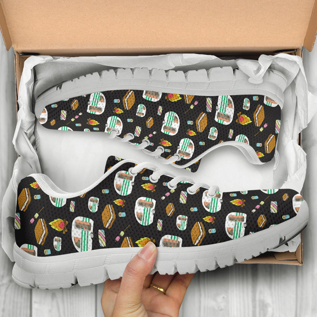 Camper marshmallow Camping Design Print Sneakers White Bottom Shoes
