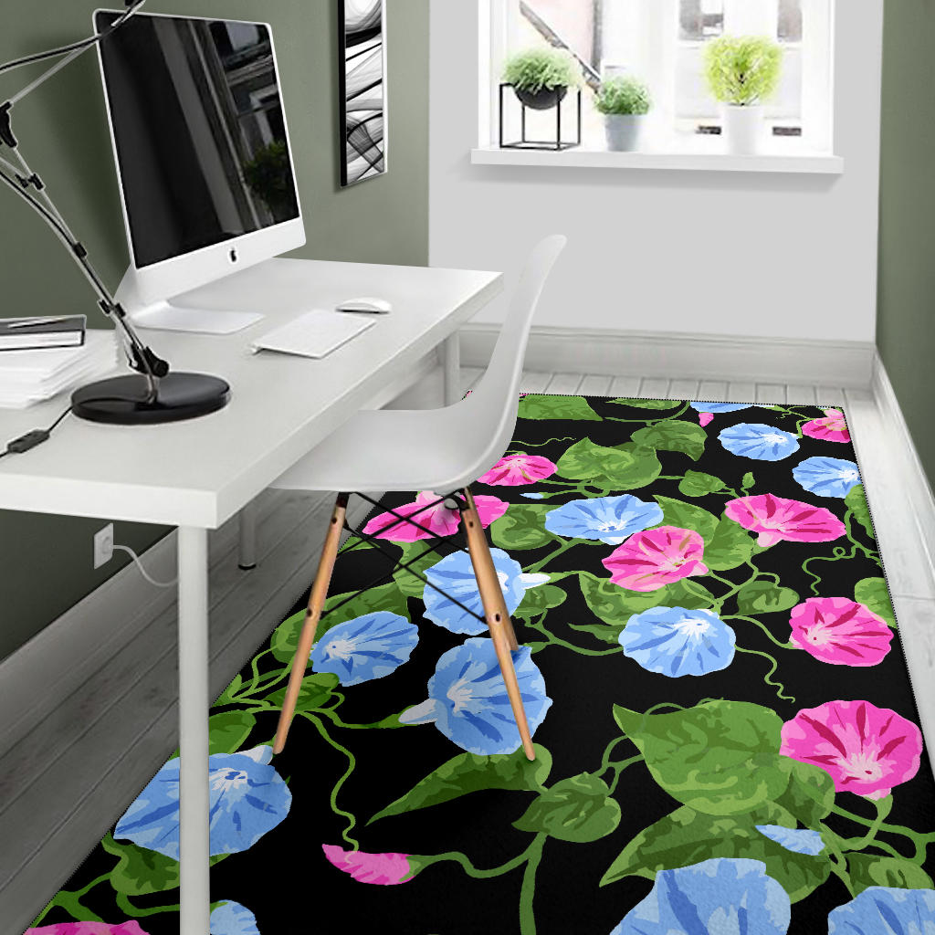 Morning Glory Pattern Print Design MG04 Area Rugs