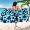 Blue Hibiscus Pattern Print Design HB011 Sarong Pareo Wrap