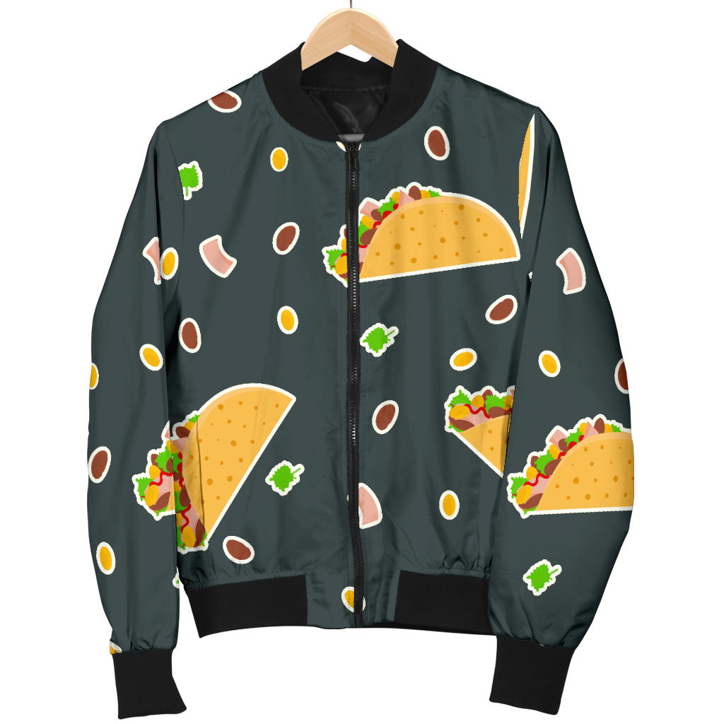 Taco Pattern Print Design TC02 Men Bomber Jacket