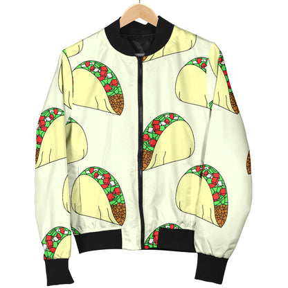 Taco Pattern Print Design TC05 Men Bomber Jacket