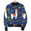 Llama Cactus Pattern Print Design 05 Women's Bomber Jacket