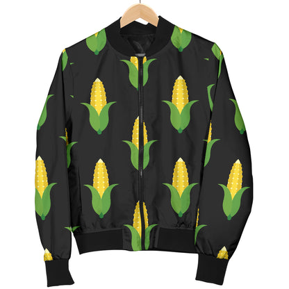 Corn Pattern Print Design 05 Women's Bomber Jacket