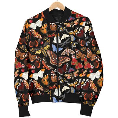 Butterfly Pattern Print Design 08 Women's Bomber Jacket