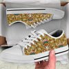 Native Indian Buffalo head White Bottom Low Top Shoes